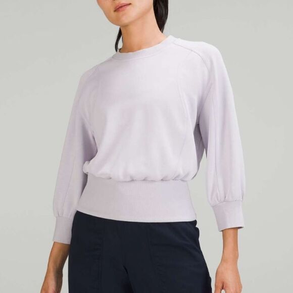 lululemon athletica Tops - Lululemon lemon Softstreme Ribbed-Hem
Pullover Faint Lavender size 6